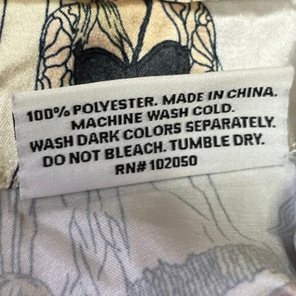 Taylor Swift Eras Tour Multicolor Silk Satin Button Up Long Sleeve Pajama Top M - Picture 6 of 6